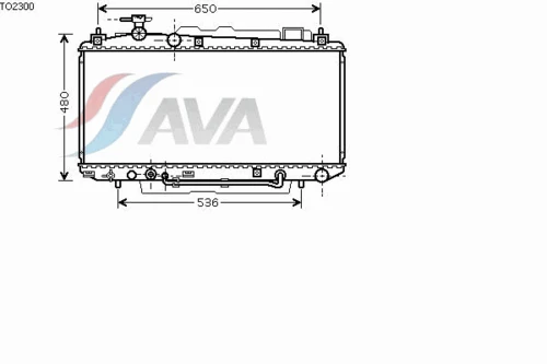 TO2300 AVA Радиатор, охлаждение двигателя (фото 3)