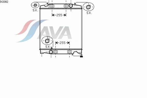 IV2082 AVA Радиатор, охлаждение двигателя (фото 3)