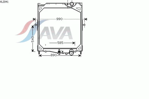 VL2041 AVA Радиатор, охлаждение двигателя (фото 3)