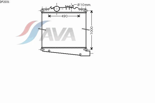 DF2031 AVA Радиатор, охлаждение двигателя (фото 2)