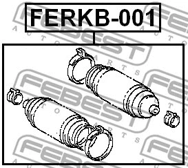 FERKB-001 FEBEST Пыльник, рулевое управление (фото 2)