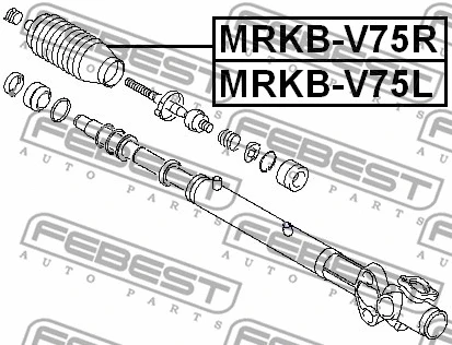 MRKB-V75L FEBEST Пыльник, рулевое управление (фото 2)