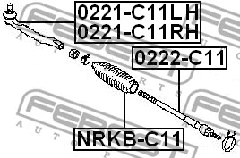 NRKB-C11 FEBEST Пыльник, рулевое управление (фото 2)