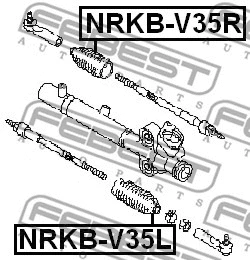 NRKB-V35L FEBEST Пыльник, рулевое управление (фото 2)