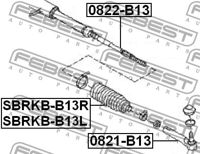 SBRKB-B13L FEBEST Пыльник, рулевое управление (фото 2)