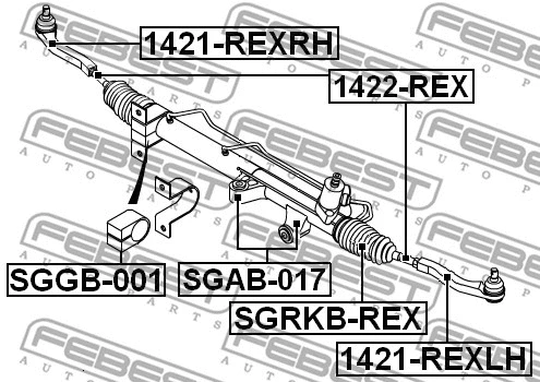 SGRKB-REX FEBEST Пыльник, рулевое управление (фото 2)