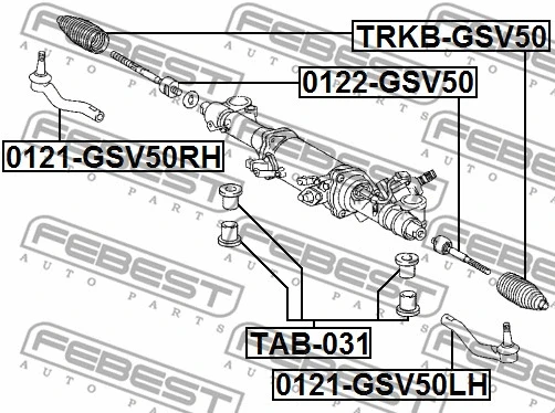 TRKB-GSV50 FEBEST Пыльник, рулевое управление (фото 1)