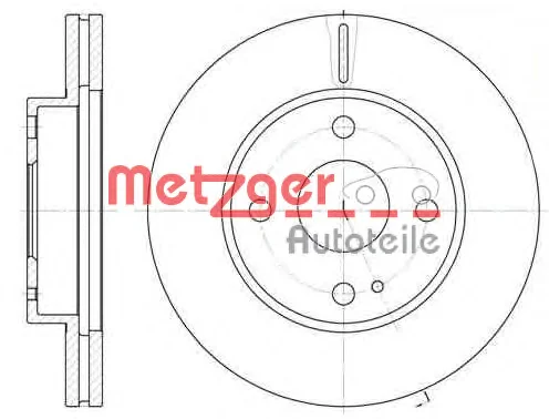 6056.10 METZGER Тормозной диск (фото 1)