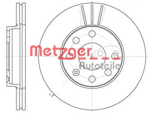 6061.10 METZGER Тормозной диск (фото 1)