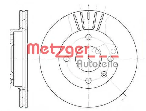 6096.10 METZGER Тормозной диск (фото 1)