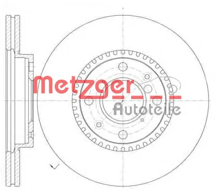 61002.10 METZGER Тормозной диск (фото 1)