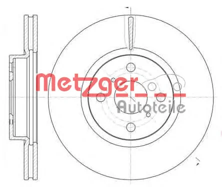 61006.10 METZGER Тормозной диск (фото 1)