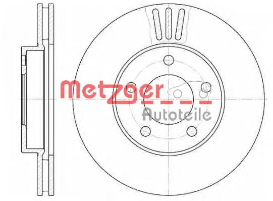 61020.10 METZGER Тормозной диск (фото 1)