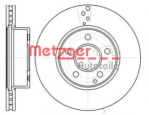 61066.10 METZGER Тормозной диск (фото 1)