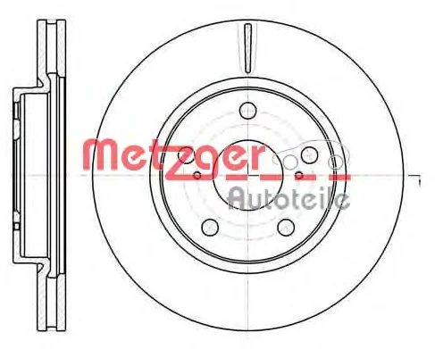 61077.10 METZGER Тормозной диск (фото 1)