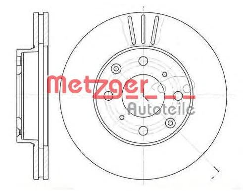 6108.10 METZGER Тормозной диск (фото 1)