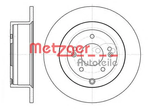 61106.00A METZGER Тормозной диск (фото 1)