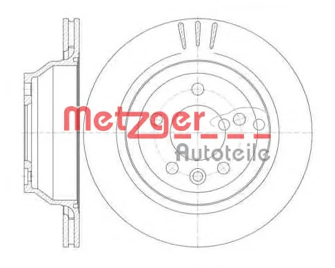 61160.10 METZGER Тормозной диск (фото 1)