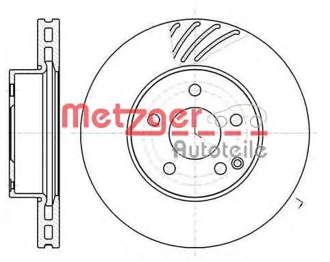 61184.10 METZGER Тормозной диск (фото 1)
