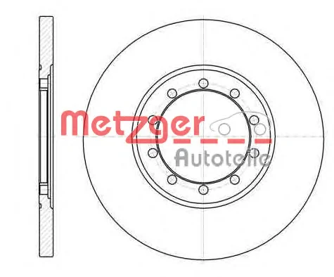 61201.00 METZGER Тормозной диск (фото 1)