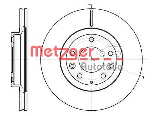 61215.10 METZGER Тормозной диск (фото 1)