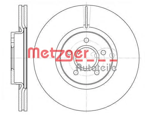 61223.10 METZGER Тормозной диск (фото 1)