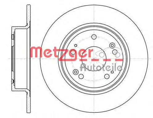 61278.00 METZGER Тормозной диск (фото 1)