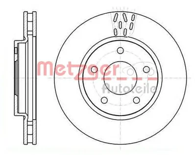 61291.10 METZGER Тормозной диск (фото 1)