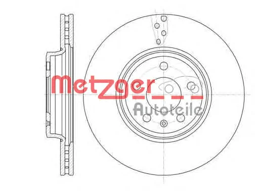 61292.10 METZGER Тормозной диск (фото 1)