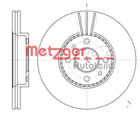 6227.10 METZGER Тормозной диск (фото 1)