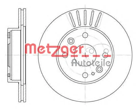6386.10 METZGER Тормозной диск (фото 1)