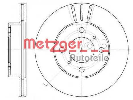 6557.10 METZGER Тормозной диск (фото 1)