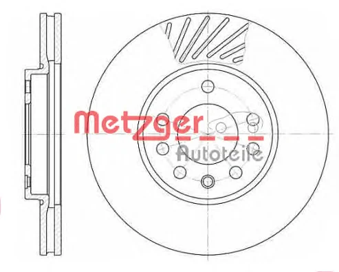 6584.10 METZGER Тормозной диск (фото 1)