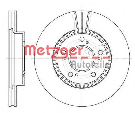 6586.10 METZGER Тормозной диск (фото 1)
