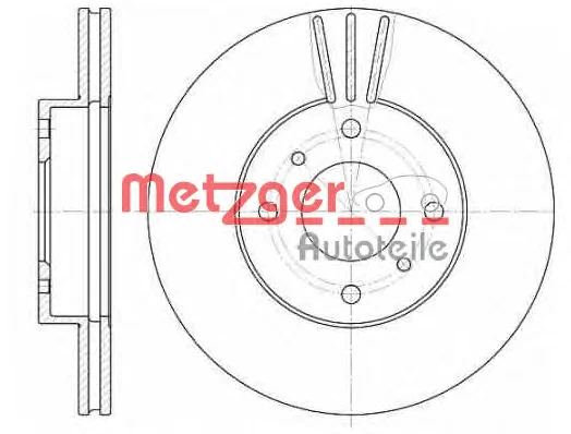 6610.10 METZGER Тормозной диск (фото 1)