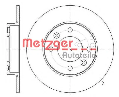 6630.00 METZGER Тормозной диск (фото 1)