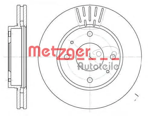 6633.10 METZGER Тормозной диск (фото 1)