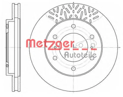 6639.10 METZGER Тормозной диск (фото 1)