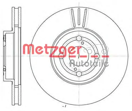 6703.10 METZGER Тормозной диск (фото 1)