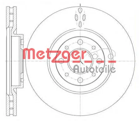 6734.10 METZGER Тормозной диск (фото 1)