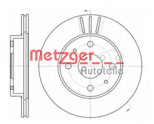 6954.10 METZGER Тормозной диск (фото 1)