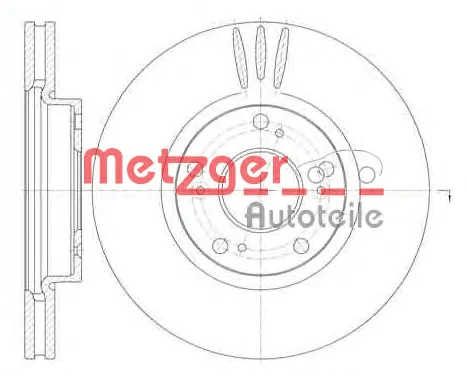 6985.10 METZGER Тормозной диск (фото 1)