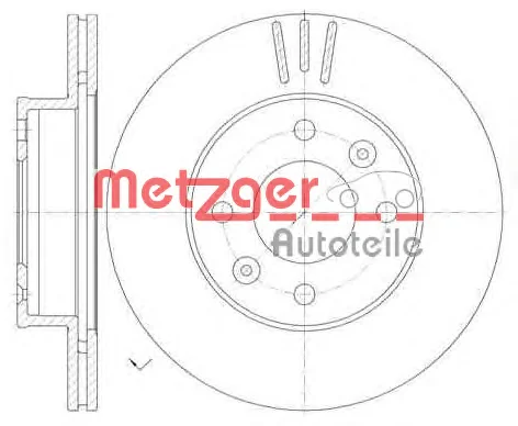 6990.10 METZGER Тормозной диск (фото 1)