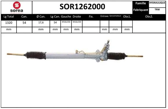 SOR1262000 EAI Рулевой механизм (фото 1)