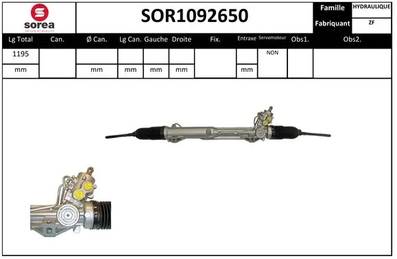 SOR1092650 SNRA Рулевой механизм (фото 1)