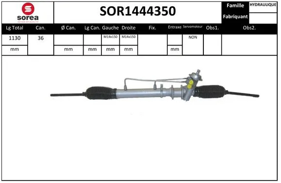 SOR1444350 SNRA Рулевой механизм (фото 1)
