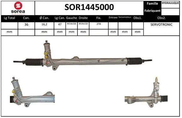 SOR1445000 SNRA Рулевой механизм (фото 1)