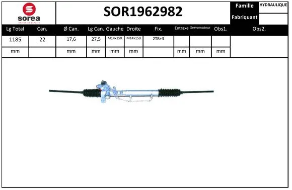 SOR1962982 SNRA Рулевой механизм (фото 1)