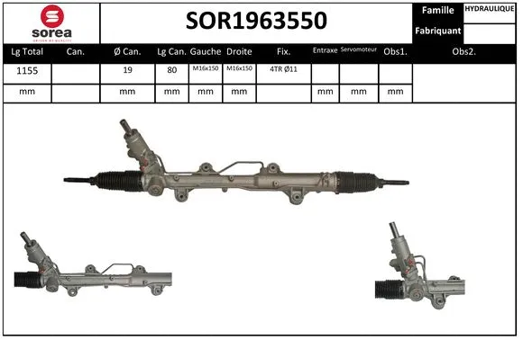 SOR1963550 SNRA Рулевой механизм (фото 1)