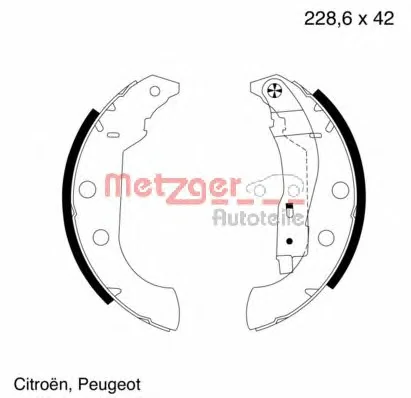 MG 704 METZGER Тормозные колодки (фото 1)